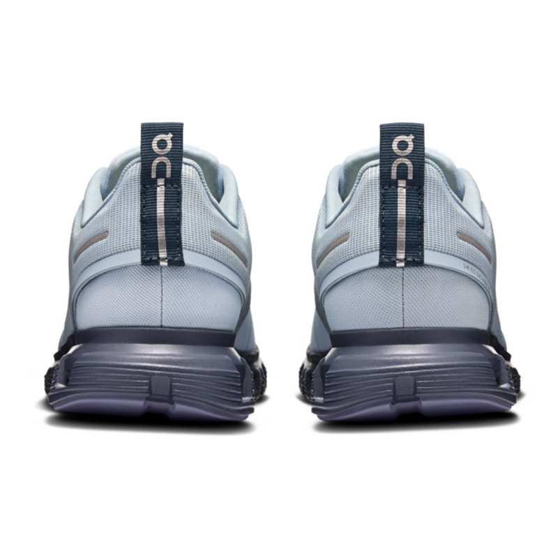 On Women's Cloud 6 Waterproof Shoes in Heather / Metal-2