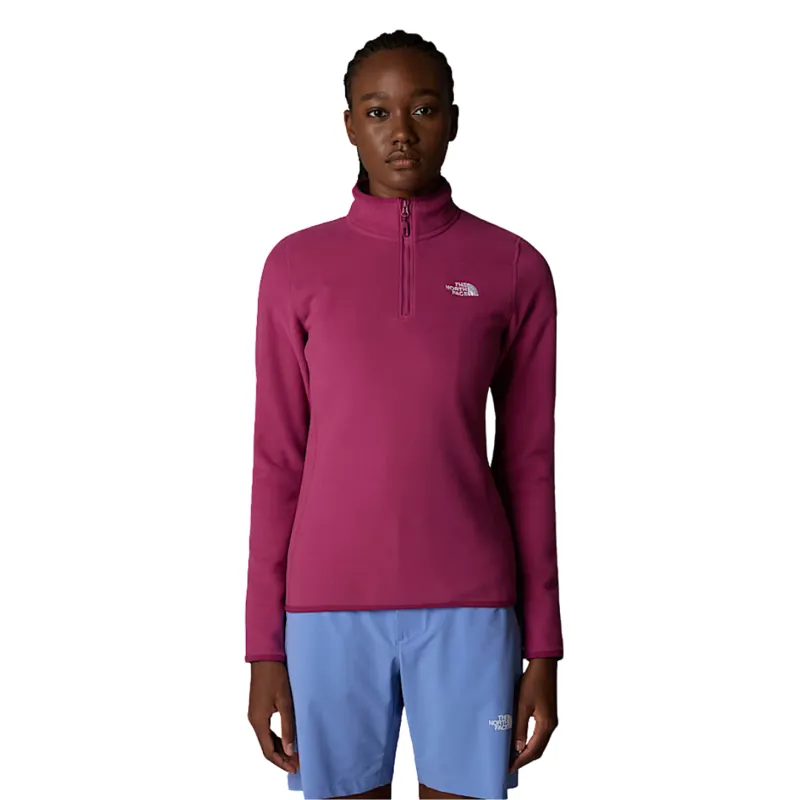 The North Face Womens 100 Glacier 1/4 Zip in Cyber Berry