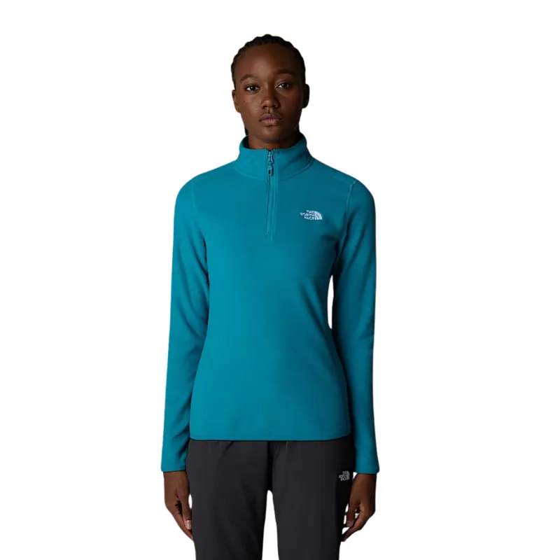 The North Face Womens 100 Glacier 1/4 Zip in Deep Teal