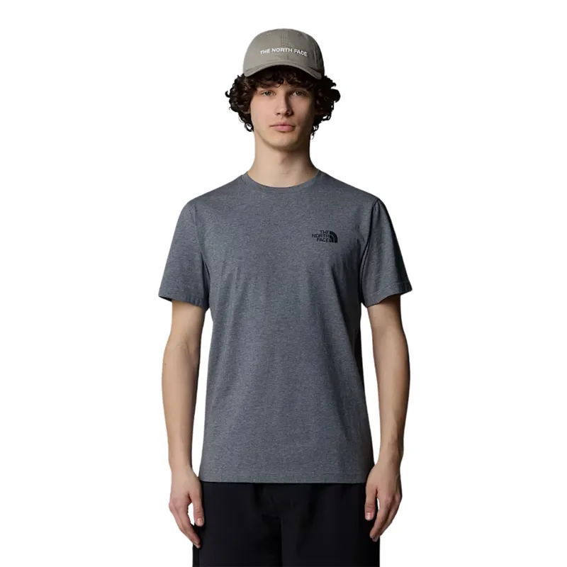 The North Face Mens S/S Simple Dome Tee in TNF Medium Grey Heather