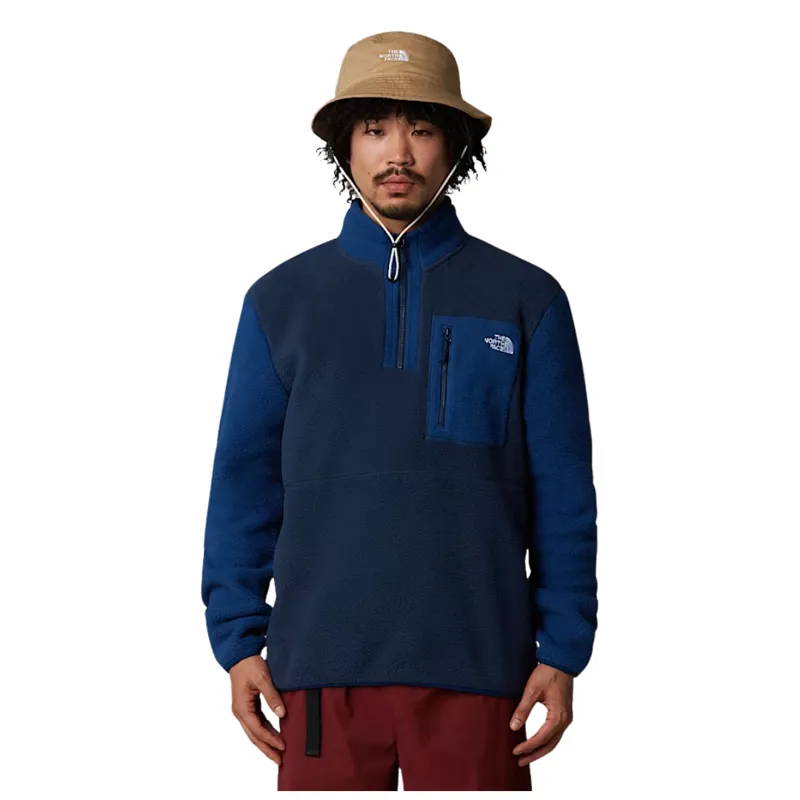 The North Face Mens Yumiori 1/4 Zip in Summit Navy / Estate Blue / Summit Navy