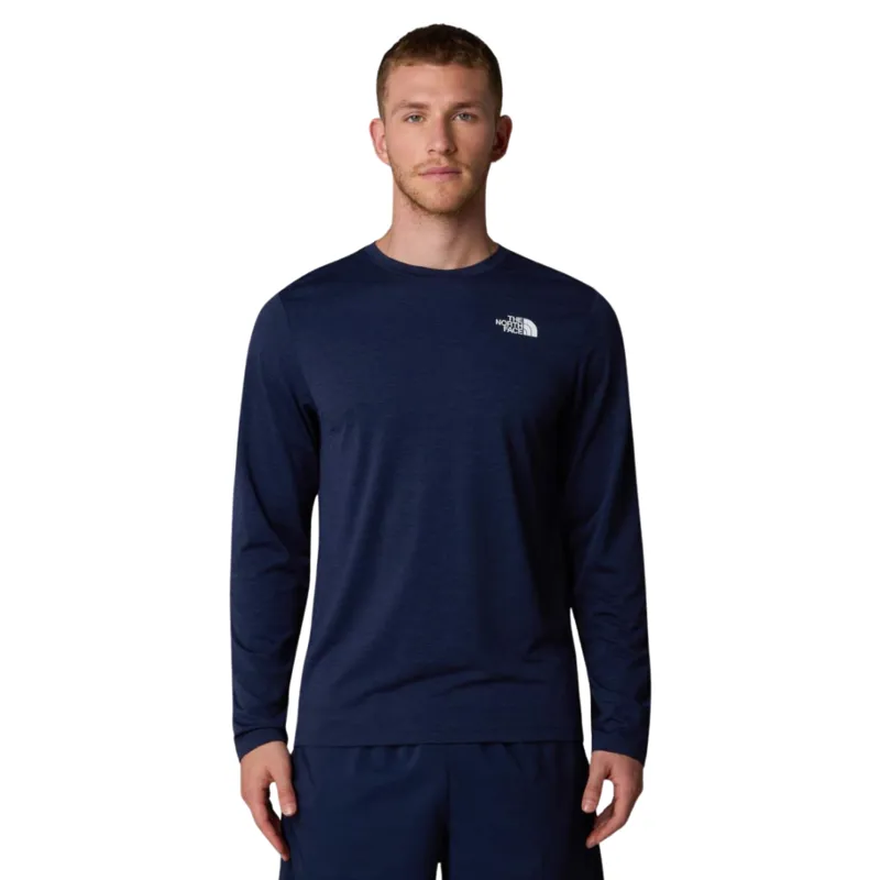 The North Face Mens 24/7 L/S Tee in Summit Navy / Dark Heather