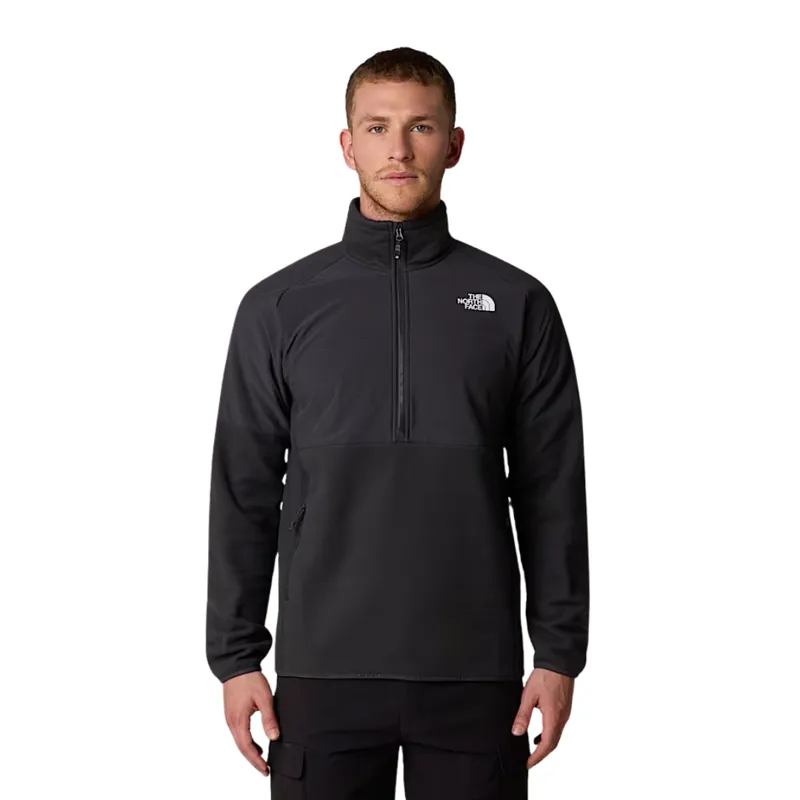 The North Face Mens Glacier Heavyweight 1/2 Zip in Asphalt Grey / Asphalt Grey / TNF Black