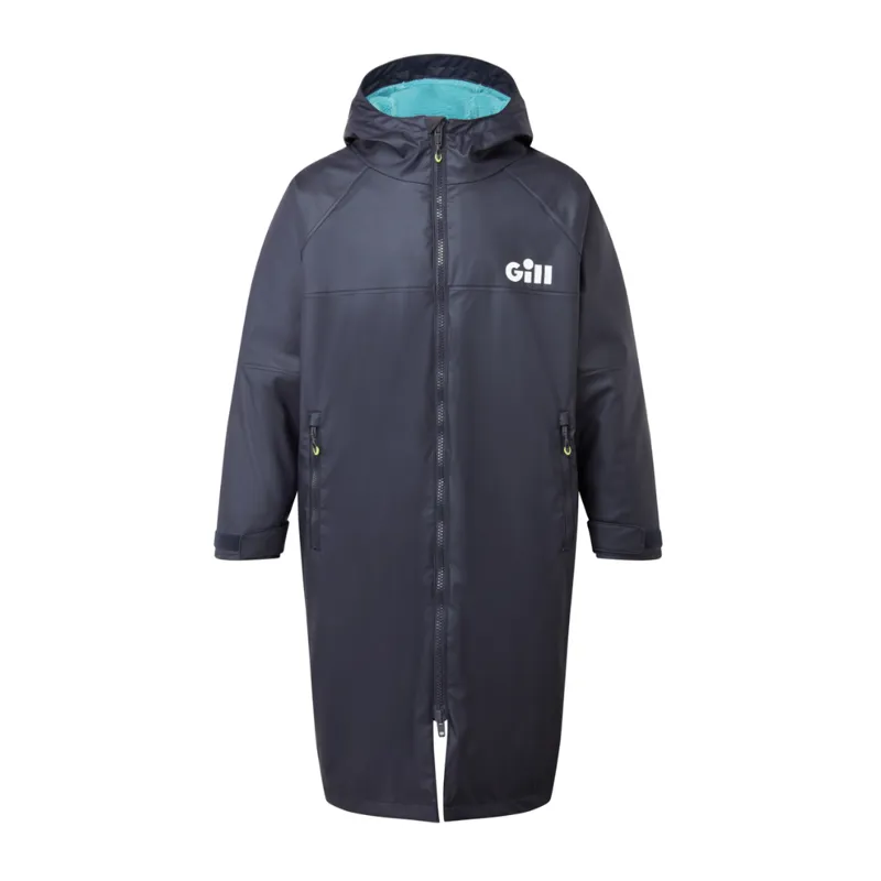 Gill Aqua Parka Changing Robe in Navy / Goldfusion