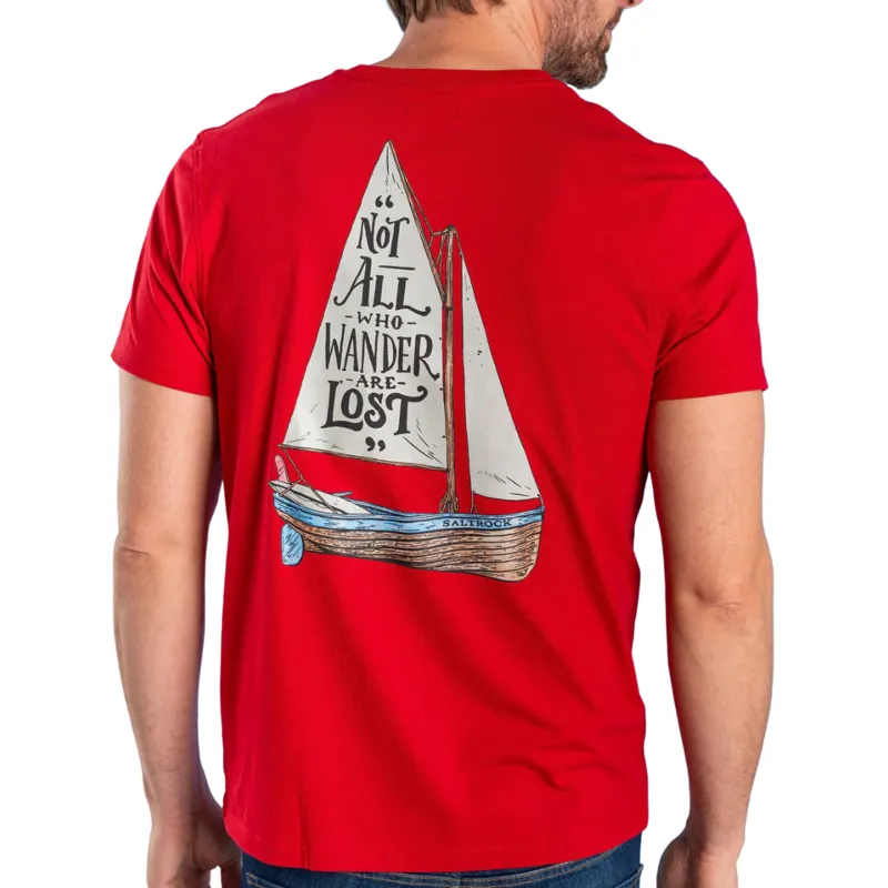 Saltrock Mens Lost Ships Tee in Red-1