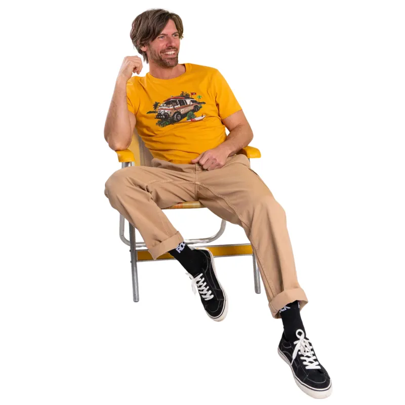 Saltrock Mens Retro Camper Tee in Gold