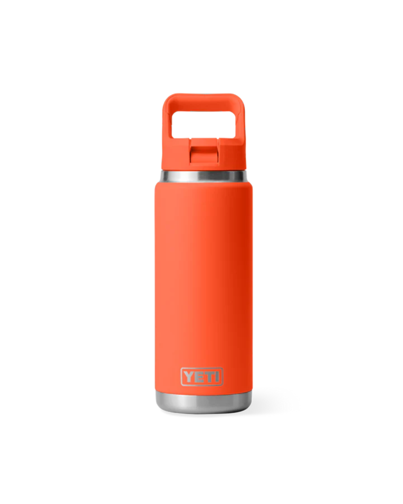 Yeti Rambler 26oz Straw Bottle in Papaya