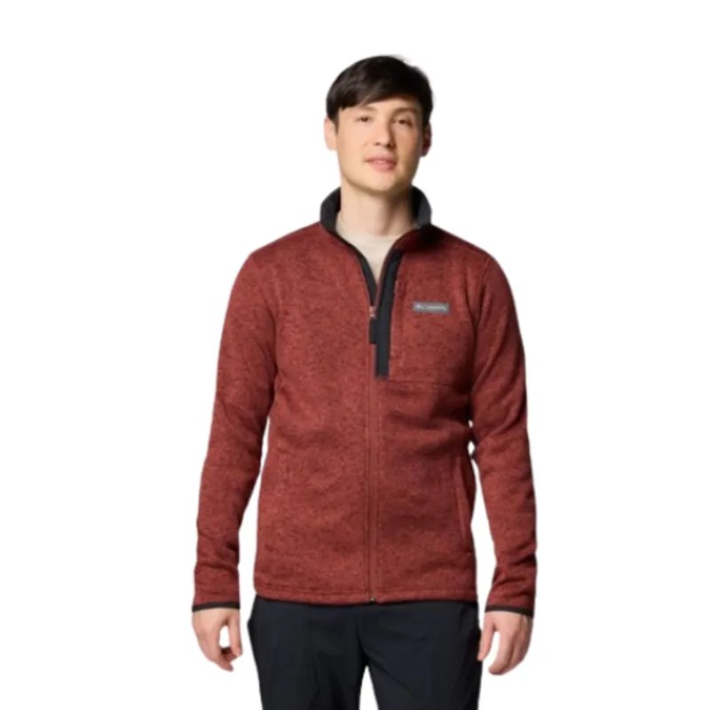 Columbia Mens Sweater Weather Full Zip in Spice Heather