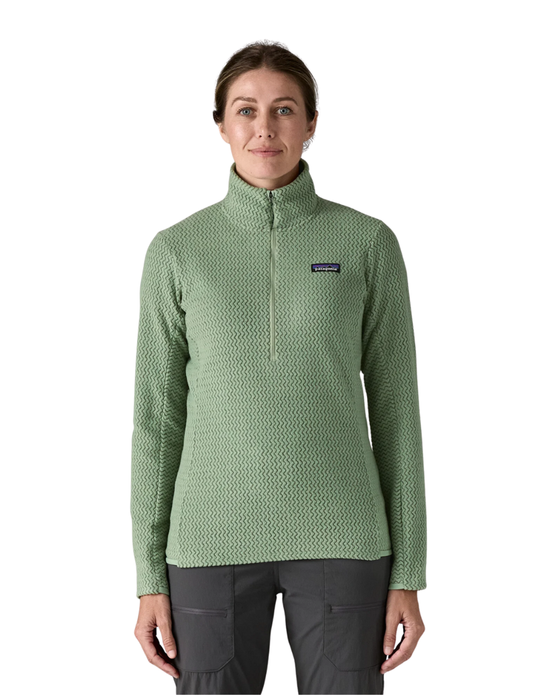 Patagonia Womens R1 Air Zip Neck in Ellwood Green