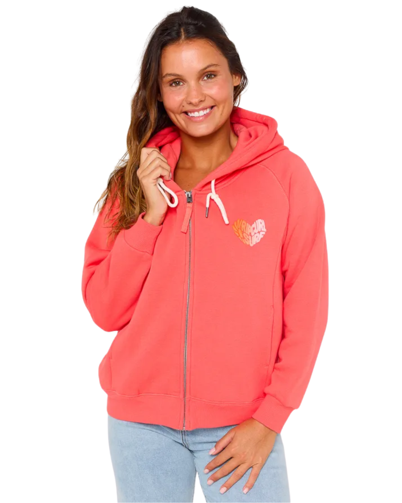 Rip Curl Womens Galicia Full Zip Fleece in Watermelon
