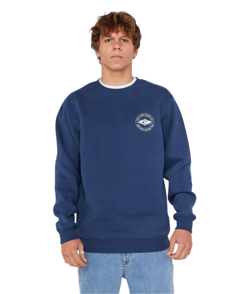 Rip Curl Mens Staple Crew in Light Navy