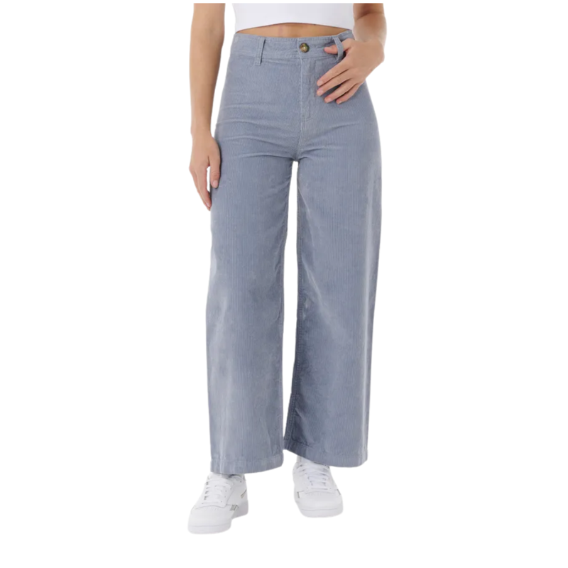 Rip Curl Womens Stevie Cord Pant in Blue Grey