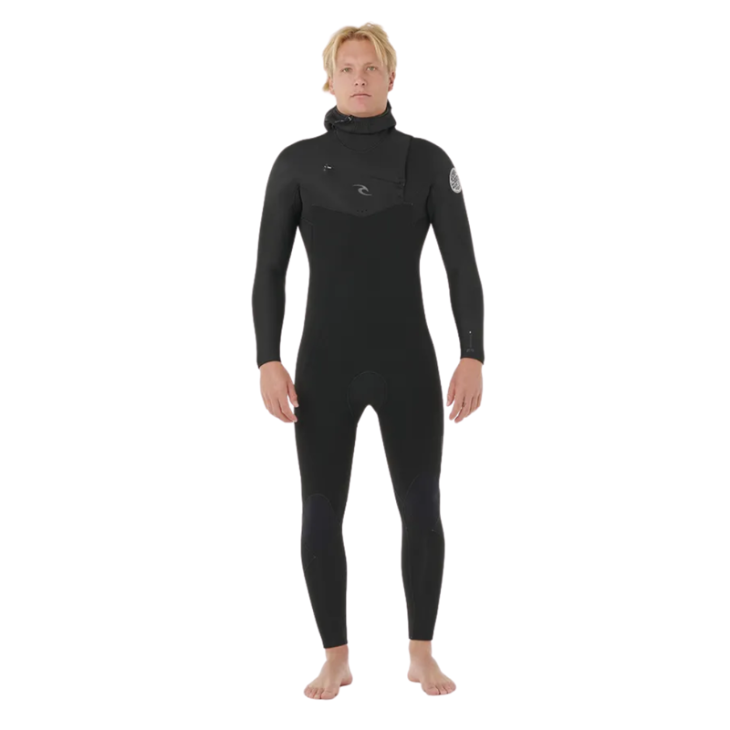 Rip Curl Mens Dawn Patrol Chest Zip Hood 5/4 in Black