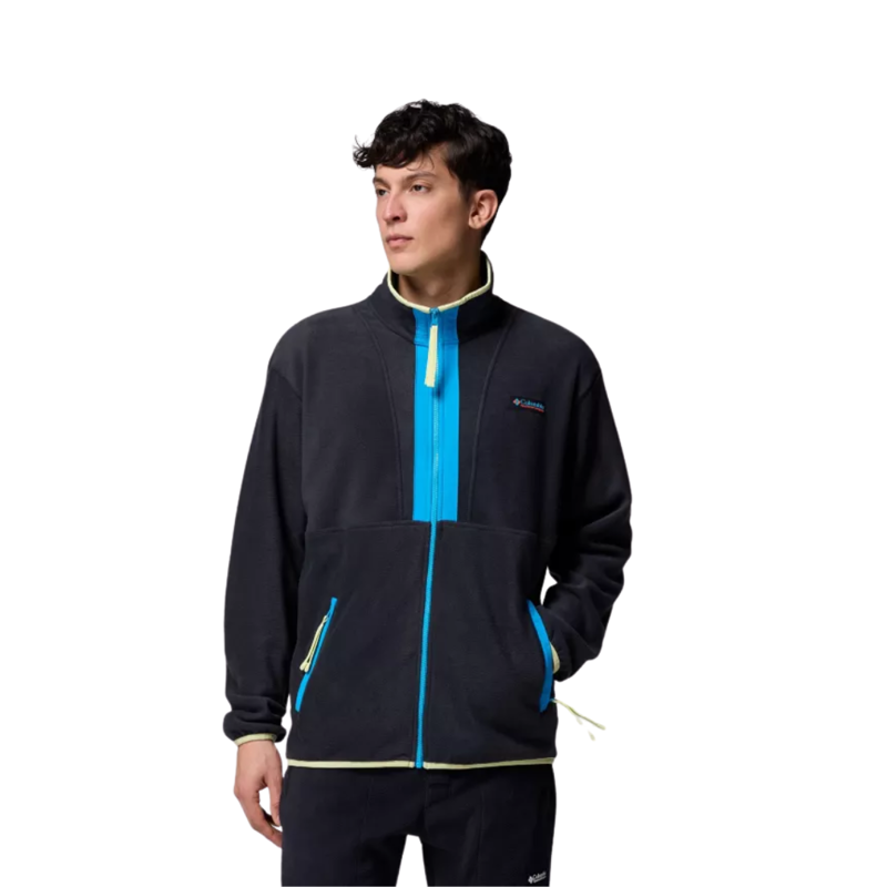 Columbia Mens Backbowl II Full Zip Fleece in Black / Compass Blue
