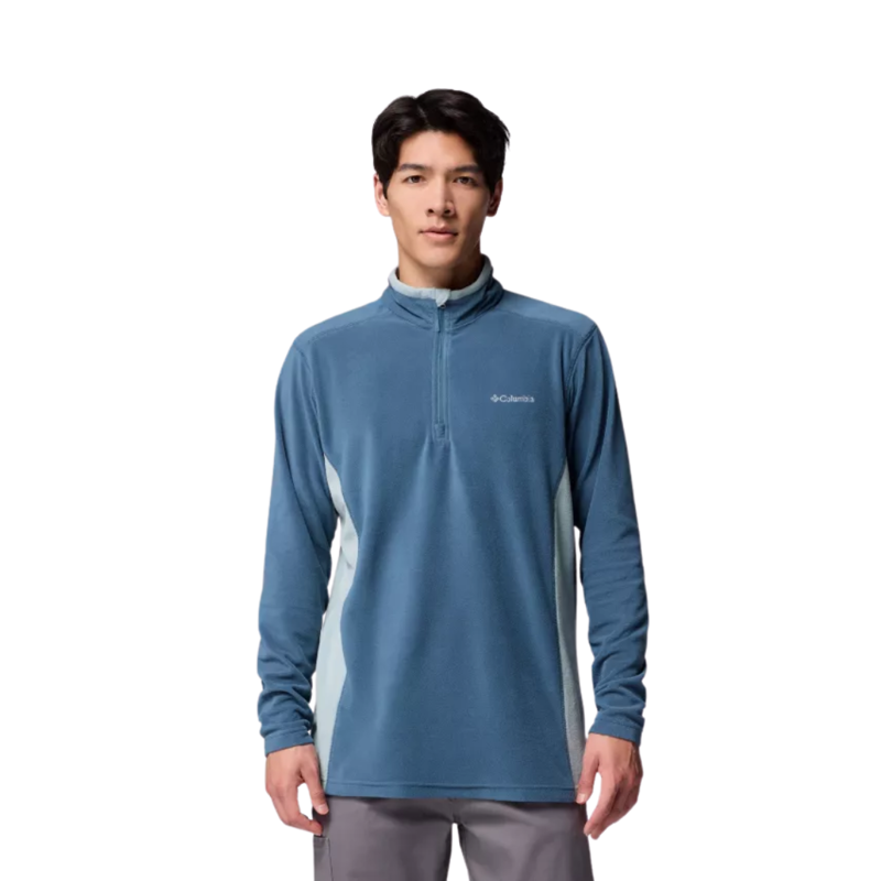 Columbia Mens Klamath Range II Half Zip in Everblue / Crush Blue