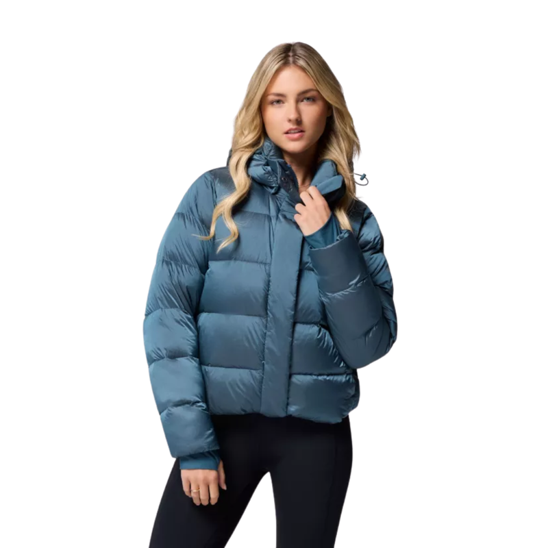 Columbia Womens Amaze Puff Hooded Jacket in Everblue High Shine