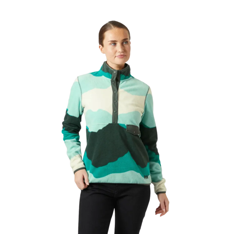 Helly Hansen Womens Maridalen Printed Fleece in Lagoon Mountain Peak Aop