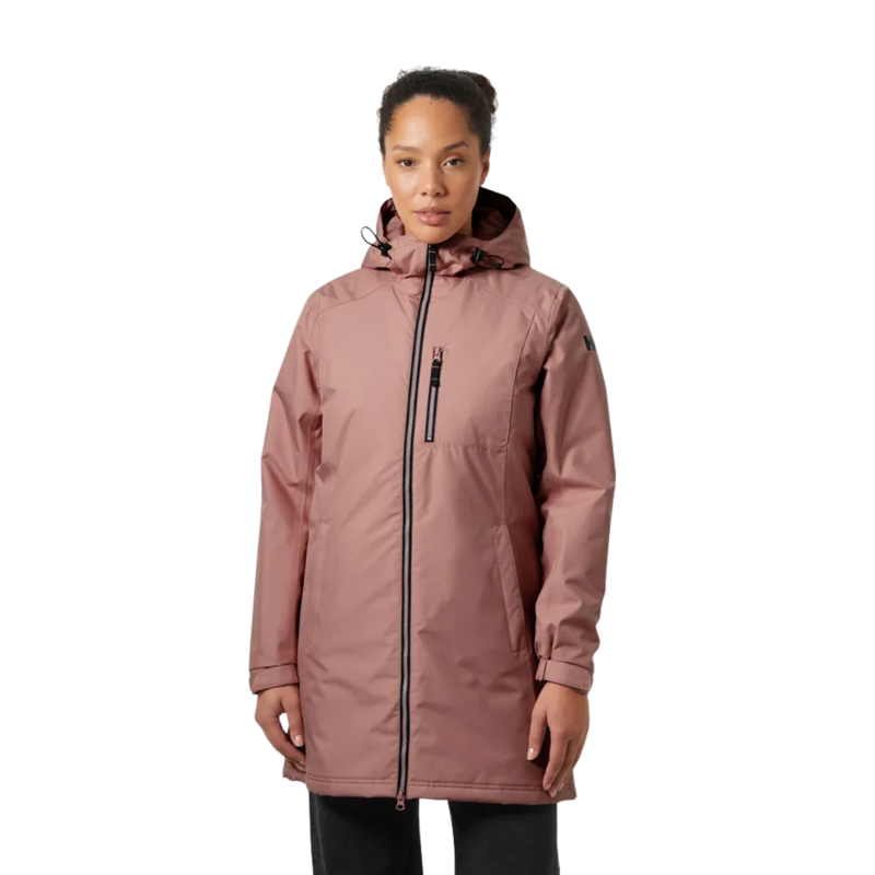 Helly Hansen Womens Long Belfast Winter Jacket in Ash Rose