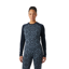 Helly Hansen Womens Lifa Merino Midweight Graphic Crew Base Layer in Navy Nordic Rose Aop