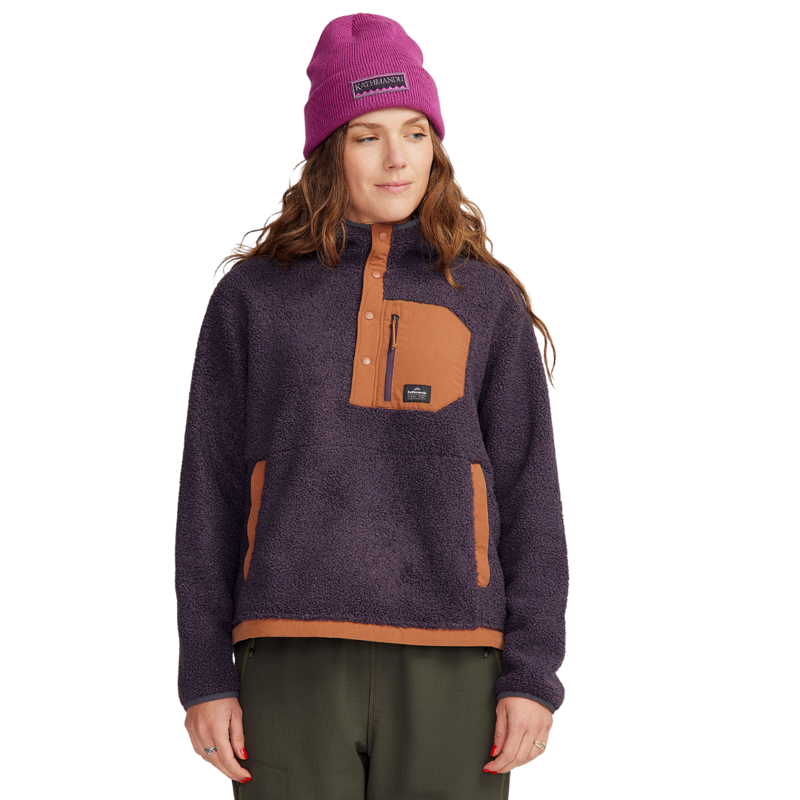 Kathmandu Womens Co-Z High Pile Hooded Pullover V2 in Orbit / Woodsy