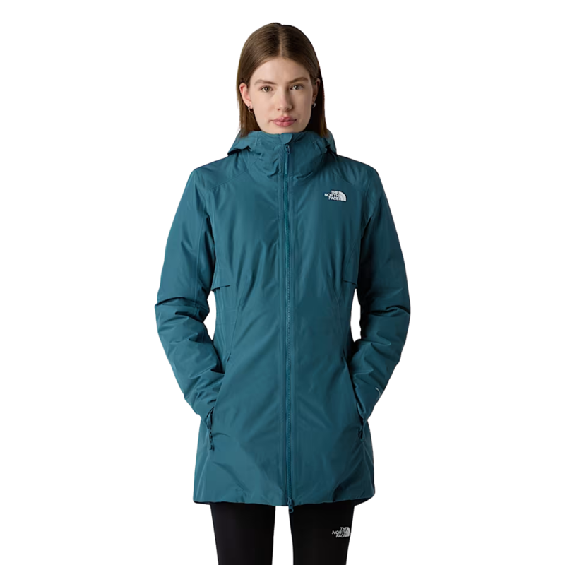 The North Face Womens Hikesteller Insulated Parka in Space / Deep Cypress