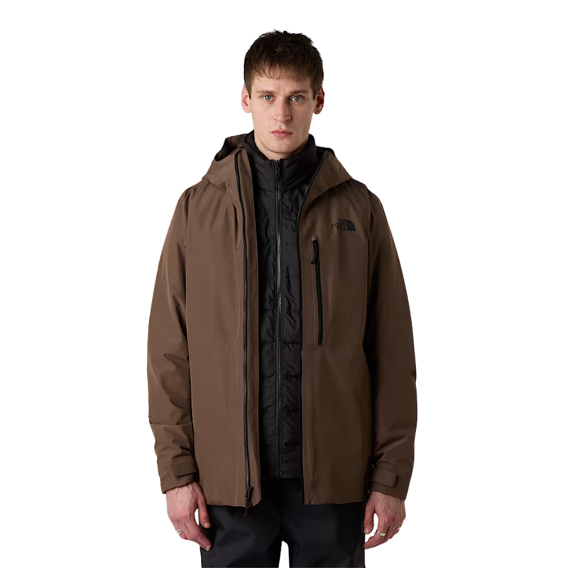 The North Face Mens North Table Down Triclimate Jacket in Smokey Brown / TNF Black