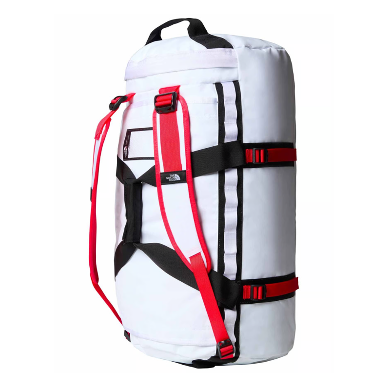 The North Face Base Camp Duffel Small in TNF White / TNF Black / Elevation Red-1