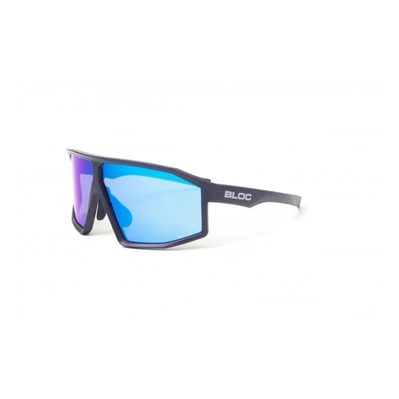 Bloc Blade 2 Sunglasses in Black with Blue Mirror Lens
