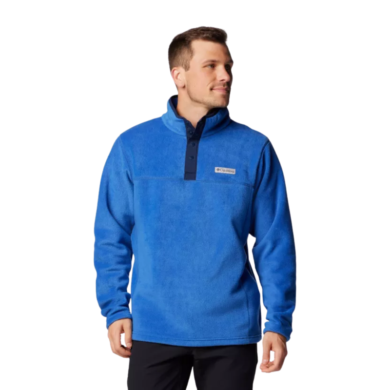 Columbia Mens Steens Mountain Half Snap II Fleece in Mountain Blue / Collegiate Navy