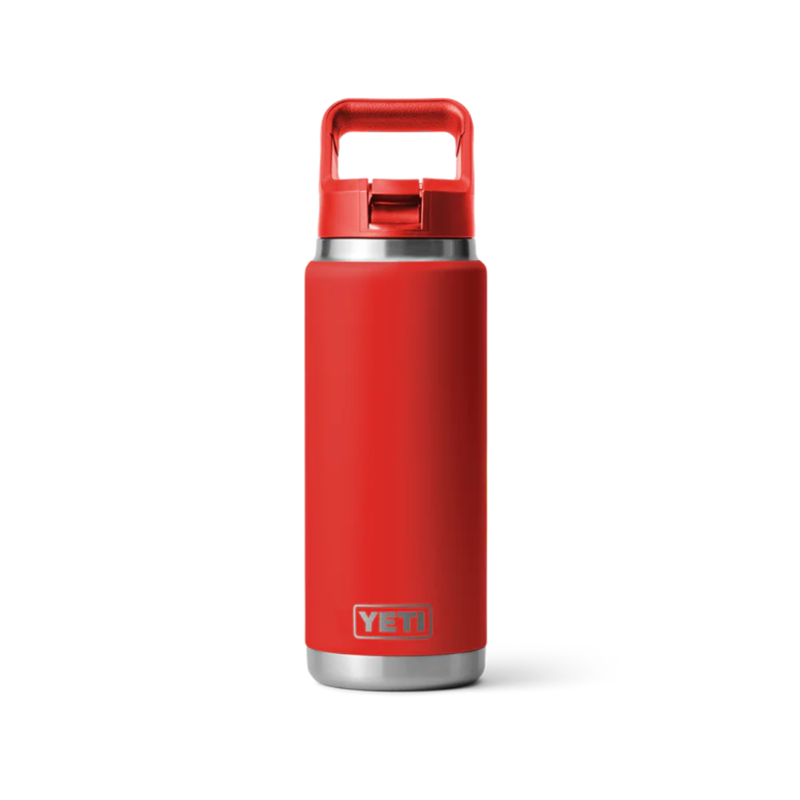 Yeti Rambler 26oz Straw Bottle in Rescue Red