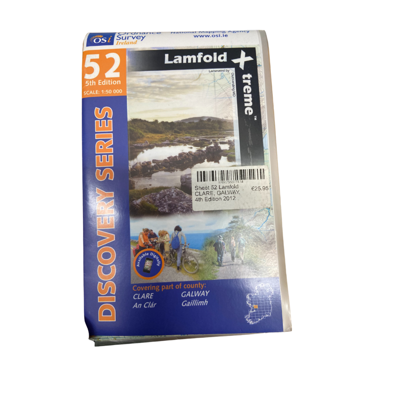 OSI Discovery Series Sheet 52 Lamfold Clare Galway. 5th Edition 2018