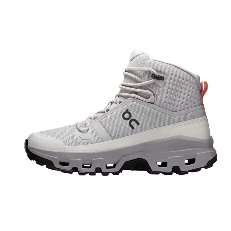 On Womens Cloudrock Mid Waterproof in Glacier / Alloy-3