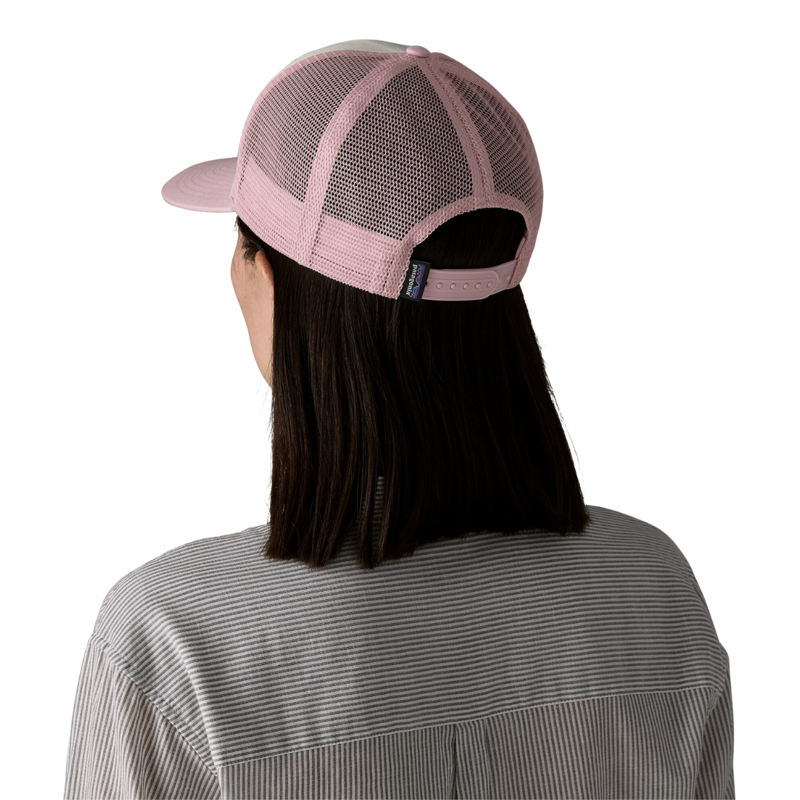 Patagonia P-6 Logo Trucker Hat in White / Quiet Violet-1