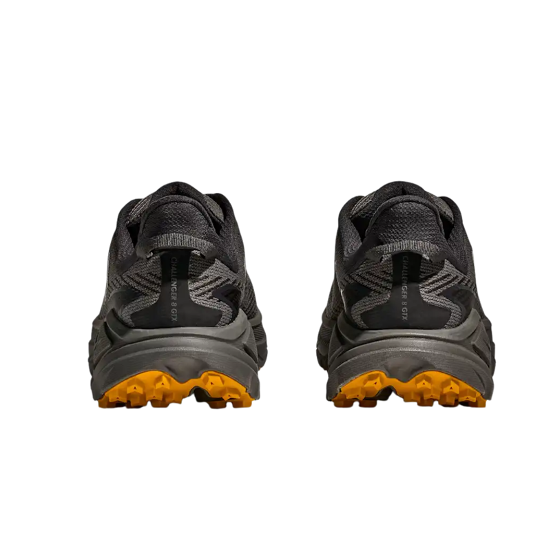 Hoka Mens Challenger 8 GTX in Asphalt Grey / Varsity Yellow-2