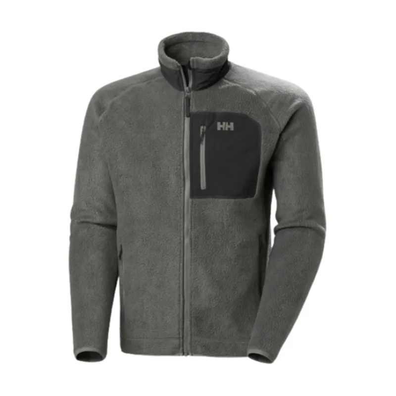 Helly Hansen Mens Panorama Pile Block Jacket in Concrete