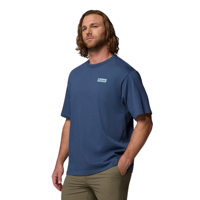 Columbia Mens CSC Heavyweight Iconic Tee in Dark Mountain / Col Navy