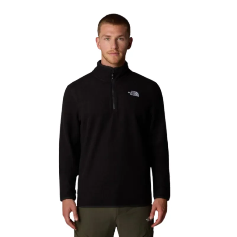 The North Face Mens 100 Glacier 1/4 Zip in TNF Black