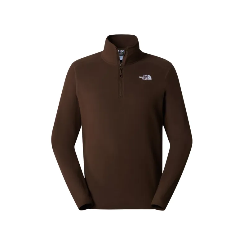 The North Face Mens 100 Glacier 1/4 Zip in Smokey Brown