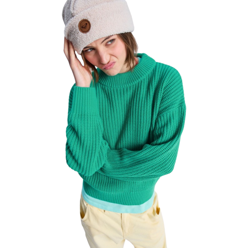 Roxy Womens Coming Home Again Sweater in Sea Green