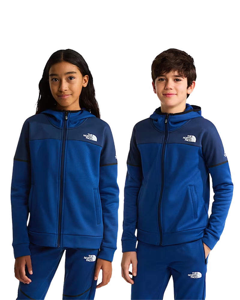 The North Face Teen Mountain Athletics Full Zip Hoodie in Summit Navy / Estate Blue
