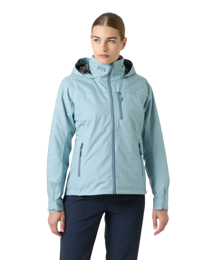 Helly Hansen Womens Crew Hooded Midlayer Jacket 2.0 in Windy Blue