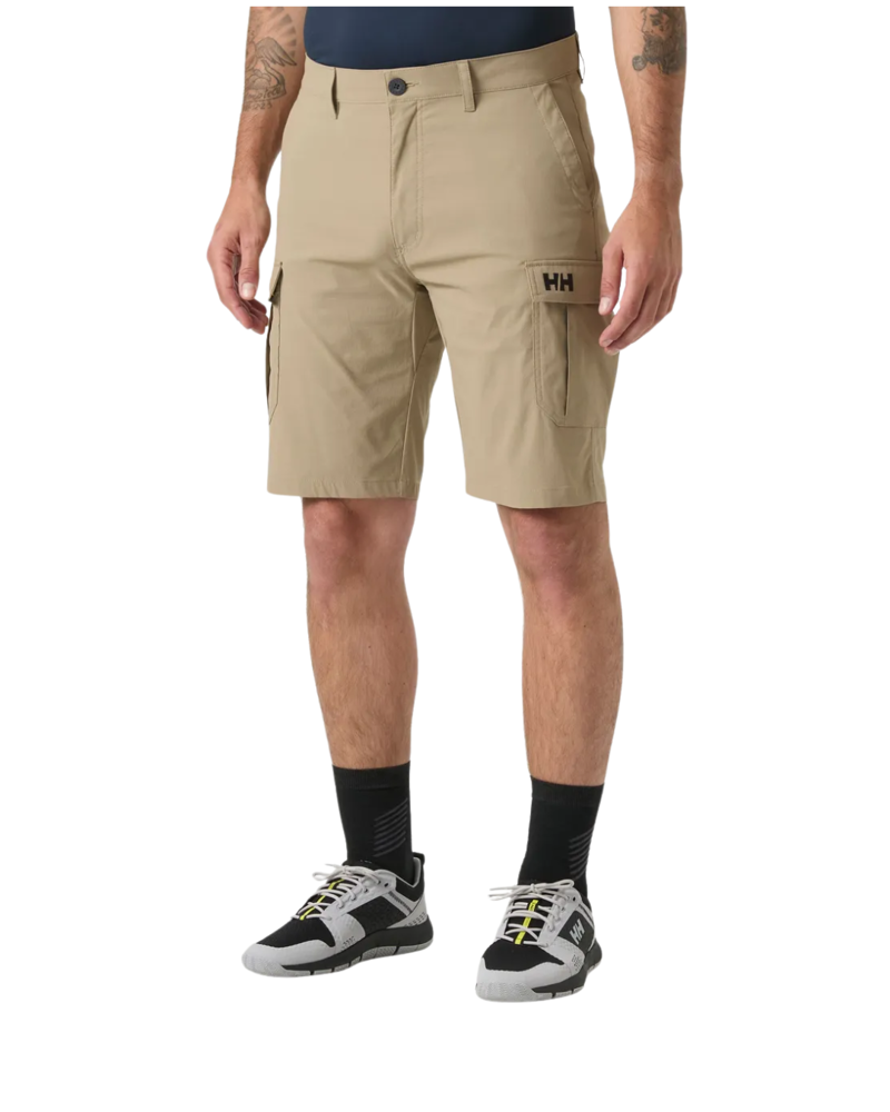 Helly Hansen Mens HH QD Cargo Shorts 11 Inch in Pebble
