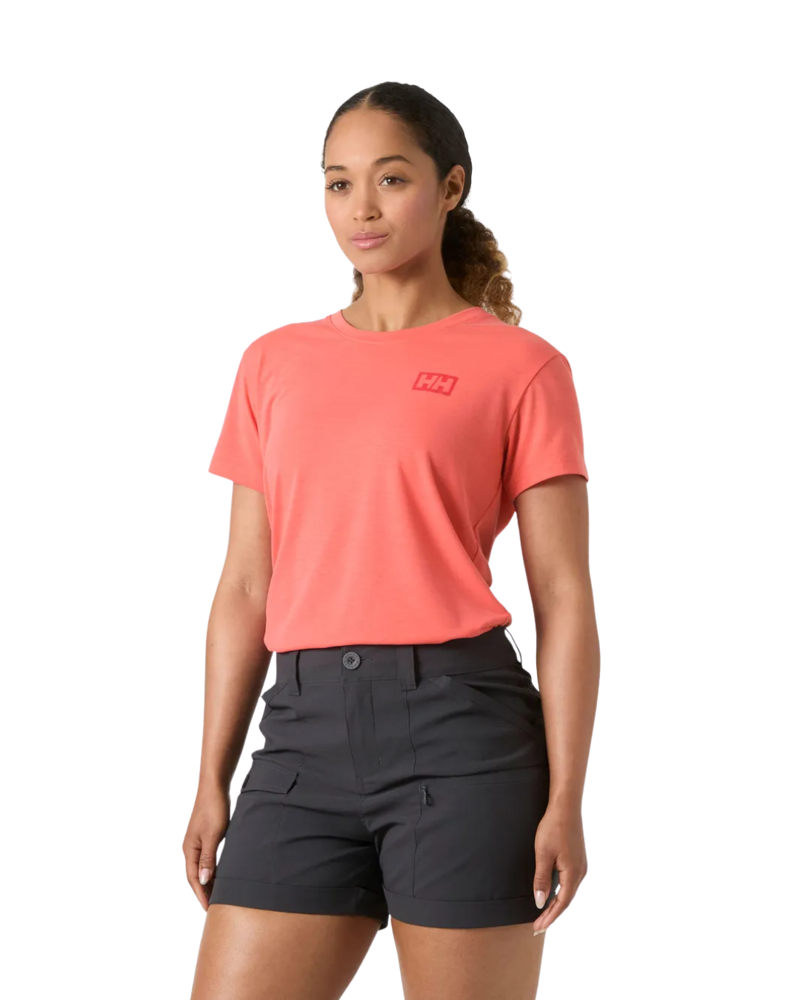 Helly Hansen Womens Skog Graphic Tee in Sunset Pink