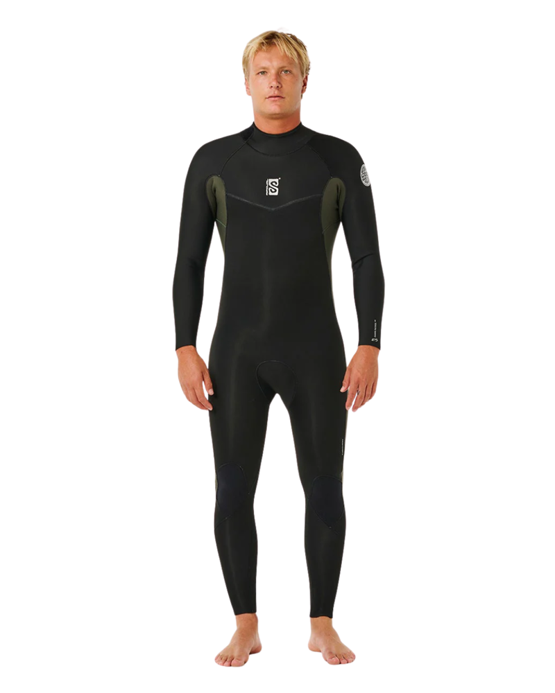 Rip Curl Mens Dawn Patrol Back Zip 4/3 in Deep Cactus