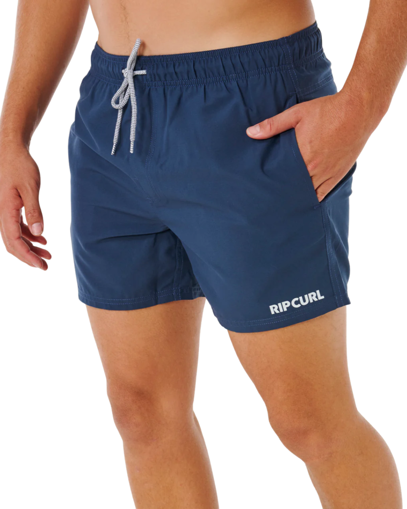 Rip Curl Mens Streamline Offset Volley Shorts in Dark Navy