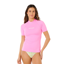 Rip Curl Womens Molokai S/S Solid UPF Rashguard in Super Pink