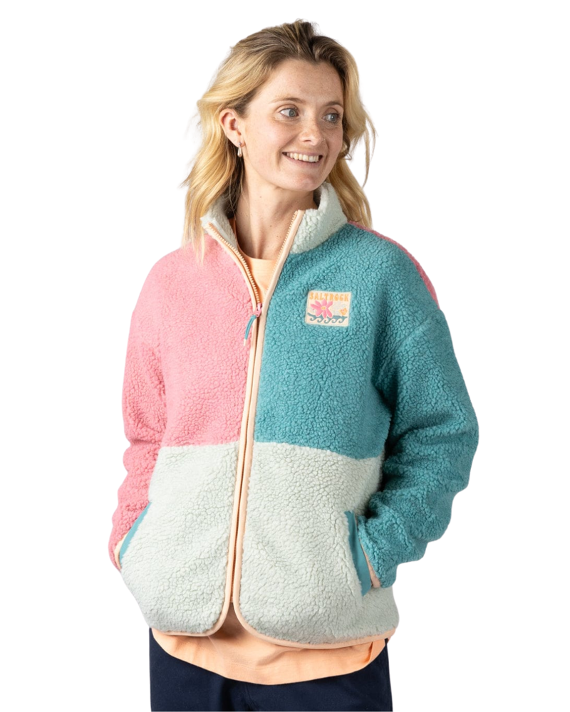 Saltrock Womens Emery Wave Fleece in Bright Pink