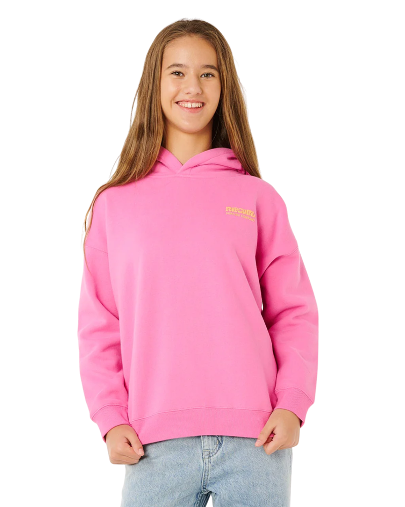 Rip Curl Kids Surf Puff Hood in Super Pink