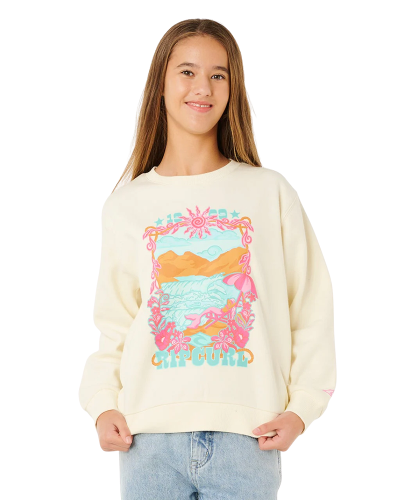 Rip Curl Kids Sunshine Squad Crew in Bone