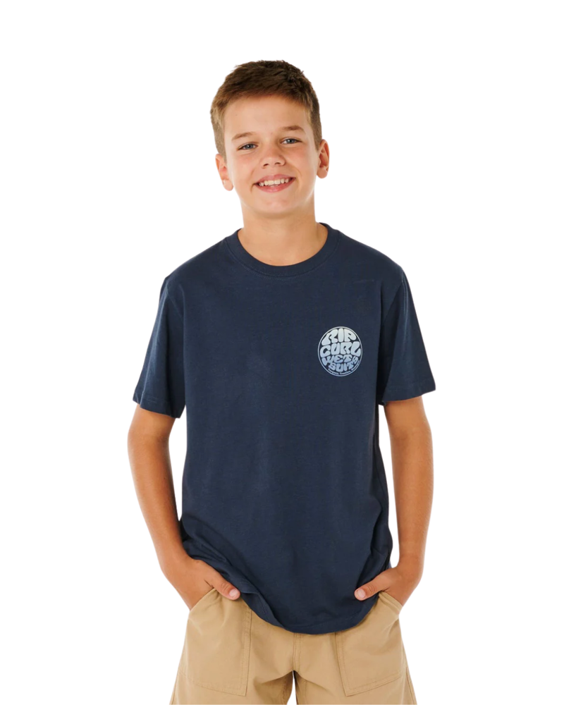 Rip Curl Kids Wetsuit Icon Tee in Dark Navy